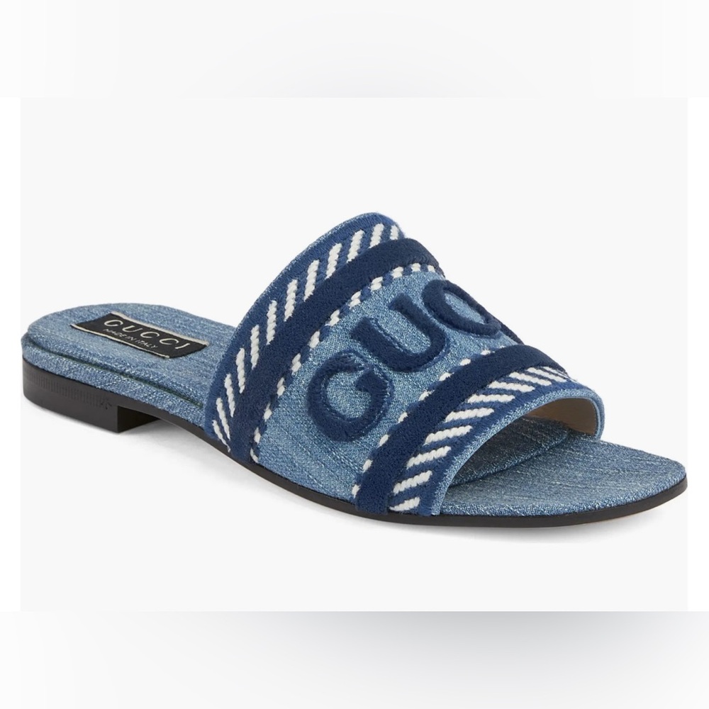 Gucci Jane Slide Sandal Denim Size EU 36 US 6